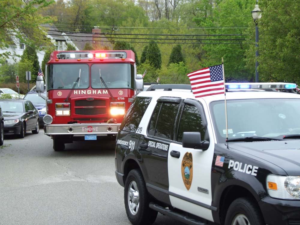 CPL John Marquardt returns by Police-Fire escort 2